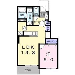 ＠三雲Ｄの物件間取画像